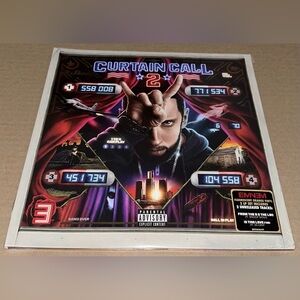 Curtain Call 2 by Eminem (Vinyl Record) [Orange Fluorescent]
